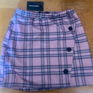 Pink plaid skirt size 10